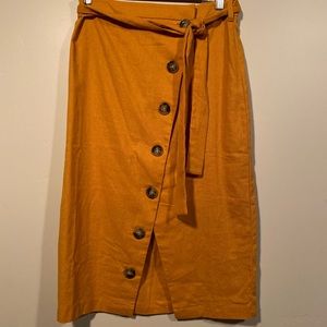 Lush button front midi skirt